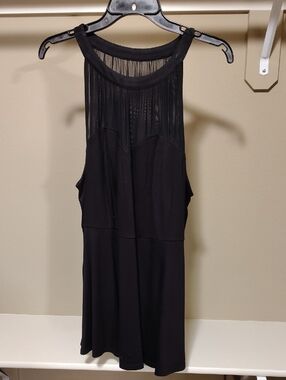 torrid Black Mesh-Yoke Sleeveless Top